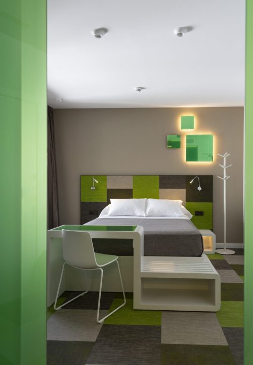 Fotografía de habitación doble Hotel Maciá Kubb Sevilla - Fotografía hotelera profesional