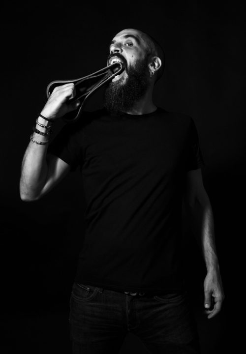 Fotografía artística ciclista urbano en estudio - Proyecto Delinclistas Séptima Dirección