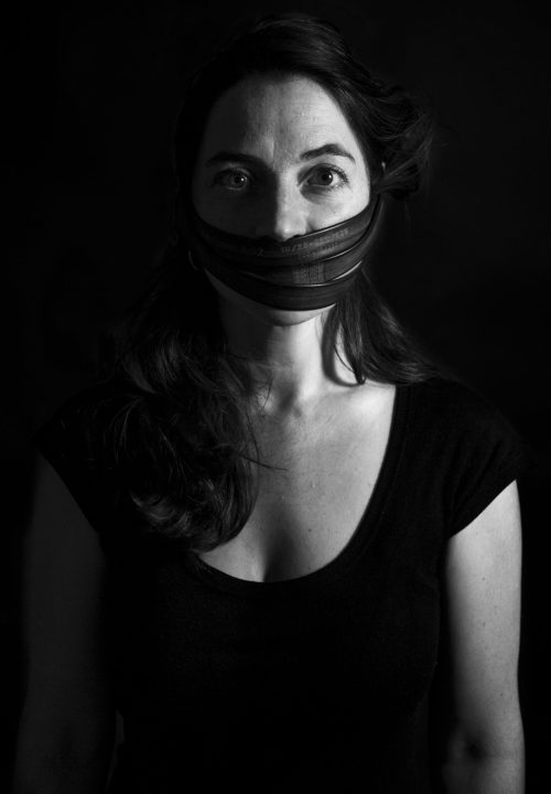 Fotografía de estudio ciclista urbano reivindicativa - Delinclistas Séptima Dirección