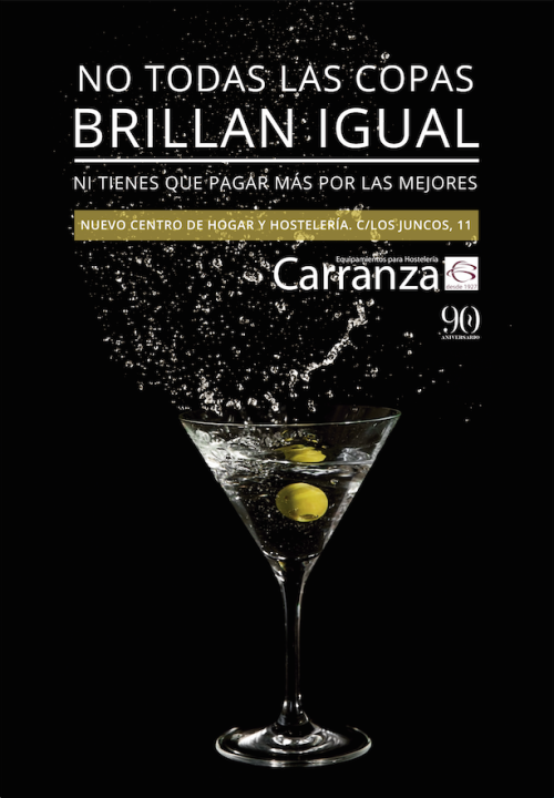 Fotografía publicitaria de copas para hostelería - Carranza equipamiento Granada